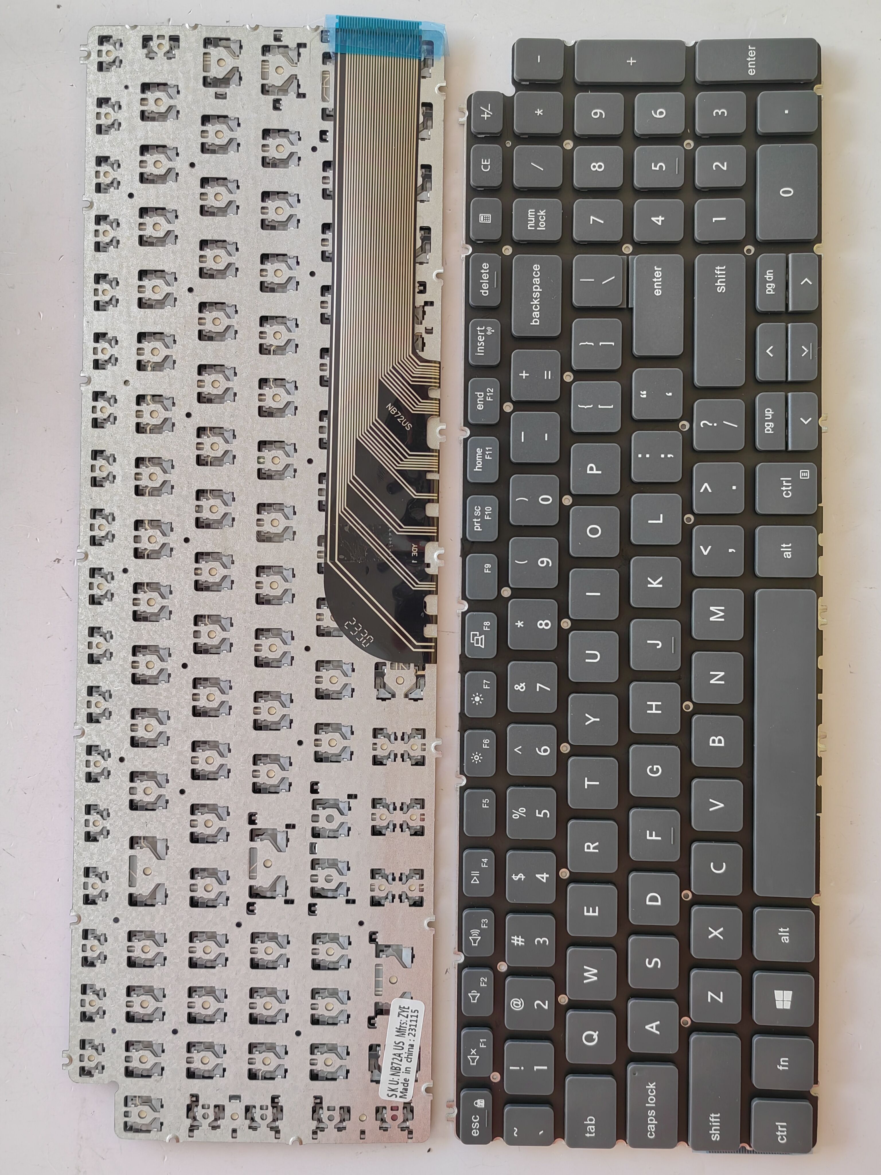 Picture of New Replacement Laptop Keyboard For DELL 7590/7591 Grey (OEM) US Layout